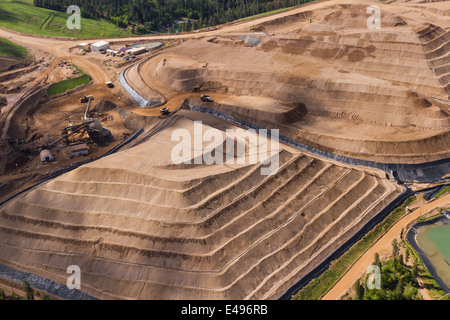 Vue aérienne d'une mine à ciel ouvert dans le Dakota du Sud Banque D'Images