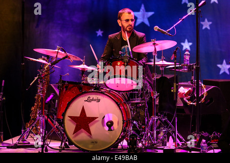 Ringo Starr et son All Star Band en concert en concert Banque D'Images