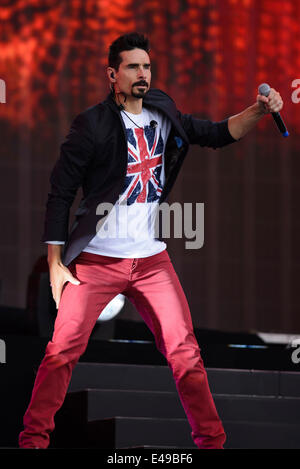 London, UK, 06/07/2014 : Les Backstreet Boys jouer British Summertime Hyde Park. Les personnes sur la photo : Kevin Richardson. Photo par Julie Edwards Banque D'Images