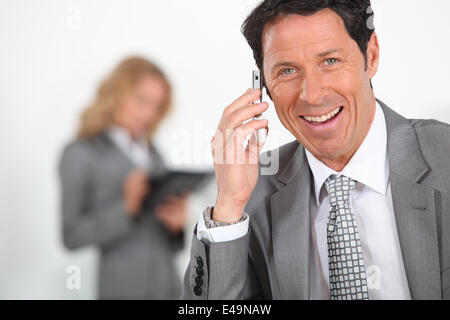 Portrait d'un homme heureux Banque D'Images