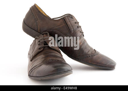 Chaussures homme en cuir de luxe Banque D'Images