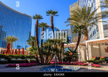 La piscine, le Mandarin Oriental, centre-ville, Las Vegas, Nevada, États-Unis d'Amérique, Amérique du Nord Banque D'Images