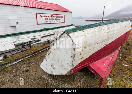 La baie d'Hudson station baleinière à Pangnirtung, au Nunavut, au Canada, en Amérique du Nord Banque D'Images