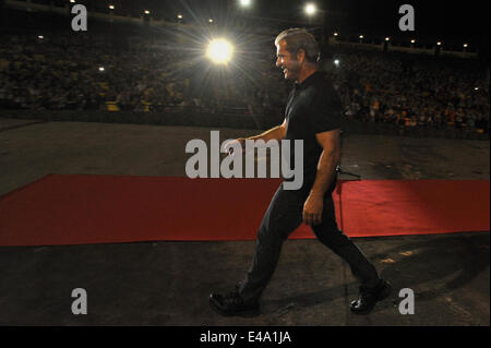 Acteur, réalisateur et producteur Mel Gibson présente le film Mad Max à la 49e Festival International du Film de Karlovy Vary en Bohême de l'ouest, Karlovy Vary, le vendredi 4 juillet. (Photo/CTK Pavel Nemecek) Banque D'Images