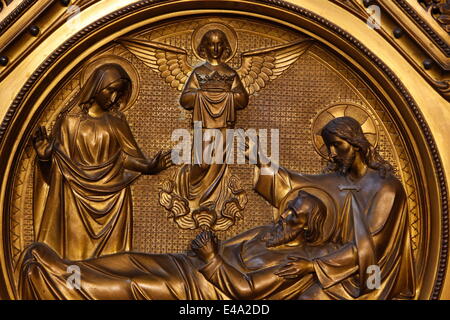 La mort de saint Joseph, la chapelle Saint-Joseph, Notre Dame de la Treille Cathedral, Lille, Nord, France, Europe Banque D'Images