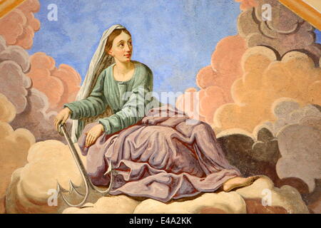 Notre Dame de la Garde, l'église Saint Nicolas de Veroce, Haute Savoie, France, Europe Banque D'Images