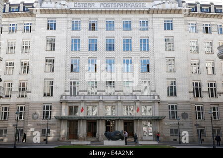 L'épargne postale autrichienne Bank Building, un bâtiment moderniste à Vienne, construite par l'architecte Otto Wagner, Vienne, Autriche Banque D'Images