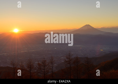 La ville de Kofu et Mt.Fuji Banque D'Images