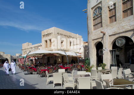 Souq Waqif, restaurants, Doha, Qatar, Moyen-Orient Banque D'Images