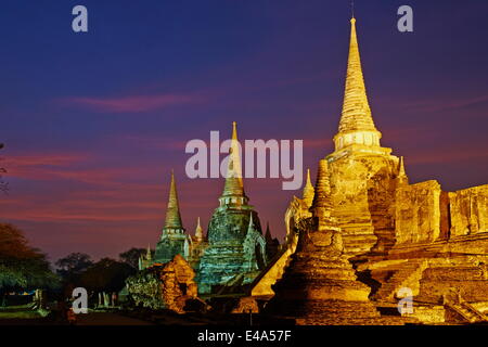 Wat Phra Si Sanphet, Ayutthaya Historical Park, UNESCO World Heritage Site, Ayutthaya, Thaïlande, Asie du Sud, Asie Banque D'Images