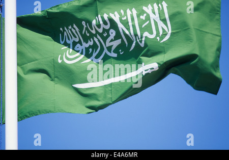 Drapeau national de l'Arabie Saoudite. Banque D'Images