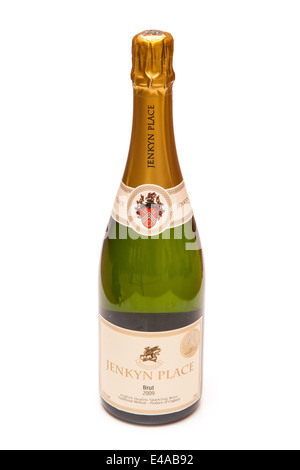 Bouteille de Jenkyn Place 2009 Anglais, vin mousseux ou champagne isolated on a white background studio Banque D'Images