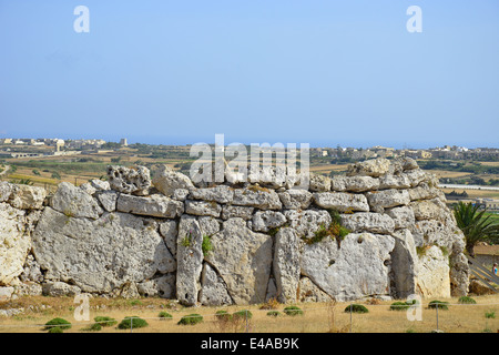 Temple de Ġgantija, Ix Xagħra, Gozo (Għawdex), Comino et Gozo Gozo District, Région, République de Malte Banque D'Images