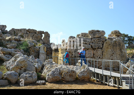 Temple de Ġgantija, Ix Xagħra, Gozo (Għawdex), Comino et Gozo Gozo District, Région, République de Malte Banque D'Images