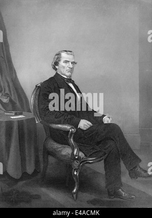 Andrew Johnson, 1808 - 1875, le 17e président des États-Unis, Banque D'Images
