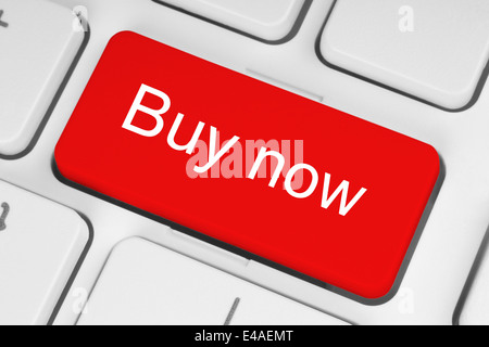 Achetez Rouge bouton clavier Banque D'Images