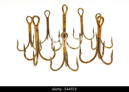Hameçons isolated on white Banque D'Images