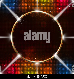 Parti de la musique disco multicolore bague de projecteurs Banque D'Images