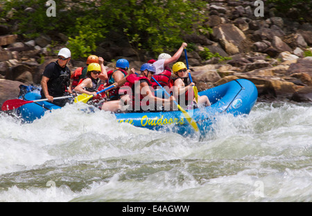 Tours rafting sur la rivière de Ducktown Ocoee, Tennessee USA Banque D'Images