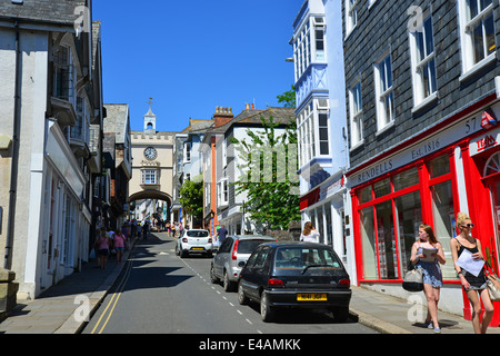 Porte de l'arche, Fore Street, TOTNES, Devon, District South Ham, Angleterre, Royaume-Uni Banque D'Images