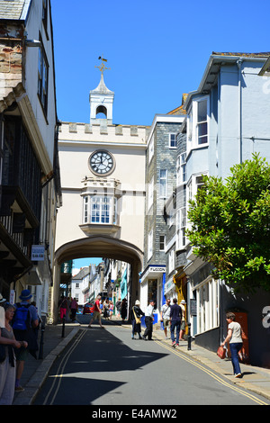 Porte de l'arche, Fore Street, TOTNES, Devon, Angleterre, Royaume-Uni Banque D'Images