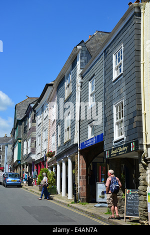 The Butterwalk, High Street, Totnes, Devon, Angleterre, Royaume-Uni Banque D'Images