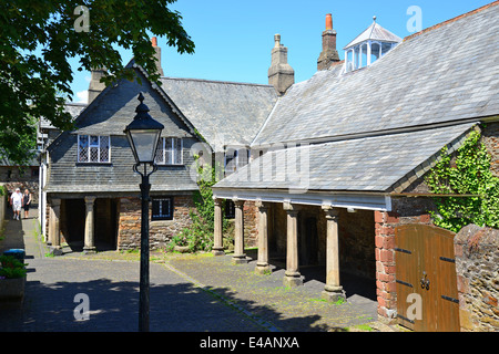 Le Guildhall, Totnes, Devon, Angleterre, Royaume-Uni Banque D'Images