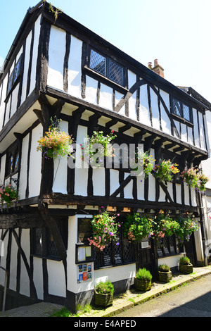 14e siècle le Chérubin Inn, rue supérieur, Dartmouth, South Hams, Devon, Angleterre, Royaume-Uni Banque D'Images