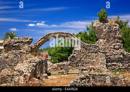 À l'ouest de l'Ouest (site archéologique) Thermae, Kos Town, Kos island, mer Egéé, Dodécanèse, Grèce. Banque D'Images