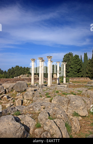 Temple romain sur le site archéologique de l'Asklepieion, île de Kos, Dodécanèse, Mer Égée, Grèce. Banque D'Images