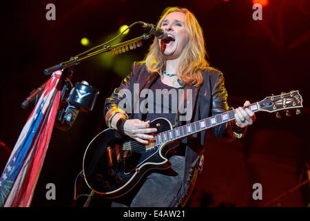 Milwaukee, Wisconsin, États-Unis. 6 juillet, 2014. MELISSA ETHERIDGE musicien effectue live au Festival de musique Summerfest 2014 à Milwaukee Wisconsin © Daniel DeSlover/ZUMA/Alamy Fil Live News Banque D'Images