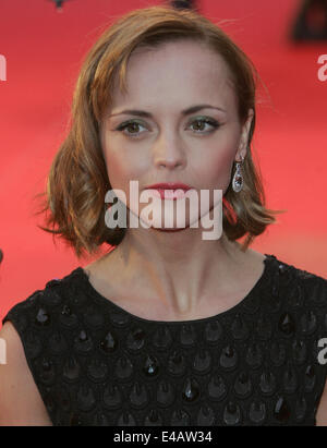 Londres, Royaume-Uni. Apr 29, 2008. Christina Ricci arrive pour le UK premiere de 'vitesse' à l'Empire Leciester Square. © Ferdaus Shamim/ZUMA/Alamy Fil Live News Banque D'Images