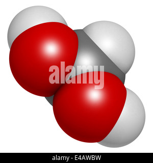 Methanediol Méthylène glycol (formaldéhyde, monohydraté) molécule. Formé par la dissolution de formaldéhyde dans l'eau. Banque D'Images