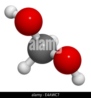 Methanediol Méthylène glycol (formaldéhyde, monohydraté) molécule. Formé par la dissolution de formaldéhyde dans l'eau. Banque D'Images