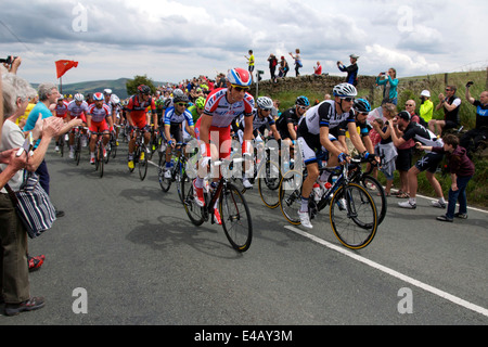 Tour de France 2014 Étape 2 Yorkshire Cringles grimper Banque D'Images