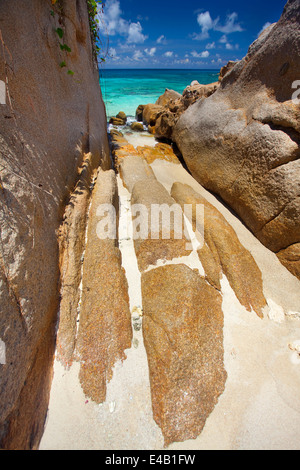 Plage de rêve - l'île de félicité les Seychelles Banque D'Images