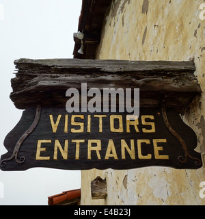 Entrée des visiteurs, Carmel, Californie (Mission La mission San Carlos Borroméo del río Carmelo) Banque D'Images