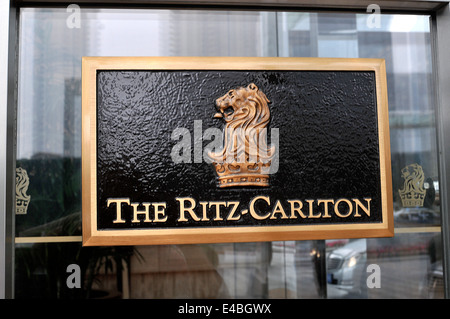 Le Ritz-Carlton Shanghai China sign Banque D'Images