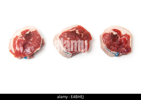 La viande de chèvre isolated on a white background studio. Banque D'Images