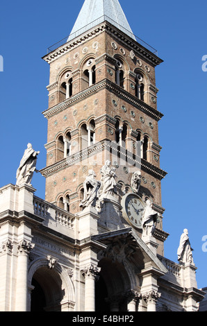 Beffroi de la Basilique Sainte Marie Majeure à Rome, Italie Banque D'Images