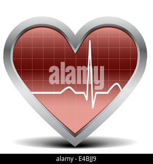 Signal de rythme cardiaque Banque D'Images