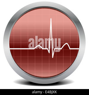 Signal de rythme cardiaque Banque D'Images