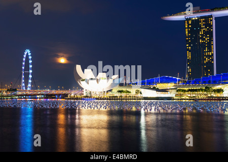 L'Asie du Sud Est, Singapour, Marina Bay Sands Hotel Arts et Science Museum Banque D'Images