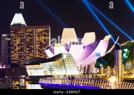 L'Asie du Sud Est, Singapour, Marina Bay Arts Science Museum Banque D'Images