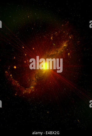 Galaxy dans un espace libre Banque D'Images