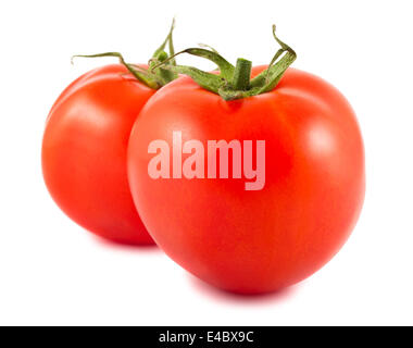 Deux tomates rouges Banque D'Images