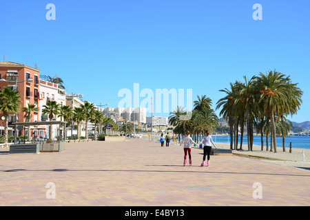 La Platja Centre (plage centrale), Villajoyosa (La Vila Joiosa), Costa Blanca, Alicante Province, Royaume d'Espagne Banque D'Images