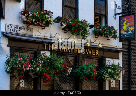 Le Mayflower Public House, Rotherhithe, Londres, Angleterre Banque D'Images