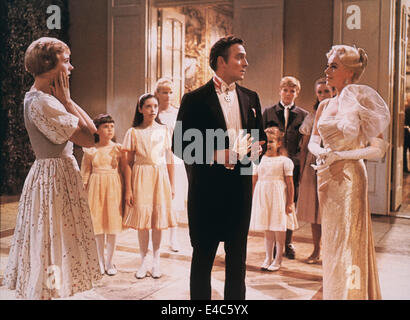 Julie Andrews, Christopher Plummer, Eleanor Parker, sur-ensemble du film, 'The Sound of Music', 1965 Banque D'Images