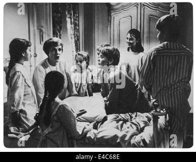 Julie Andrews et les enfants, sur-ensemble du film, 'The Sound of Music', 1965 Banque D'Images